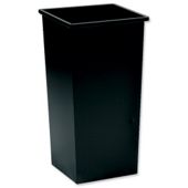 5 Star Waste Bin Square Metal Scratch-resistant W325xD325xH630mm 48 Litres Black