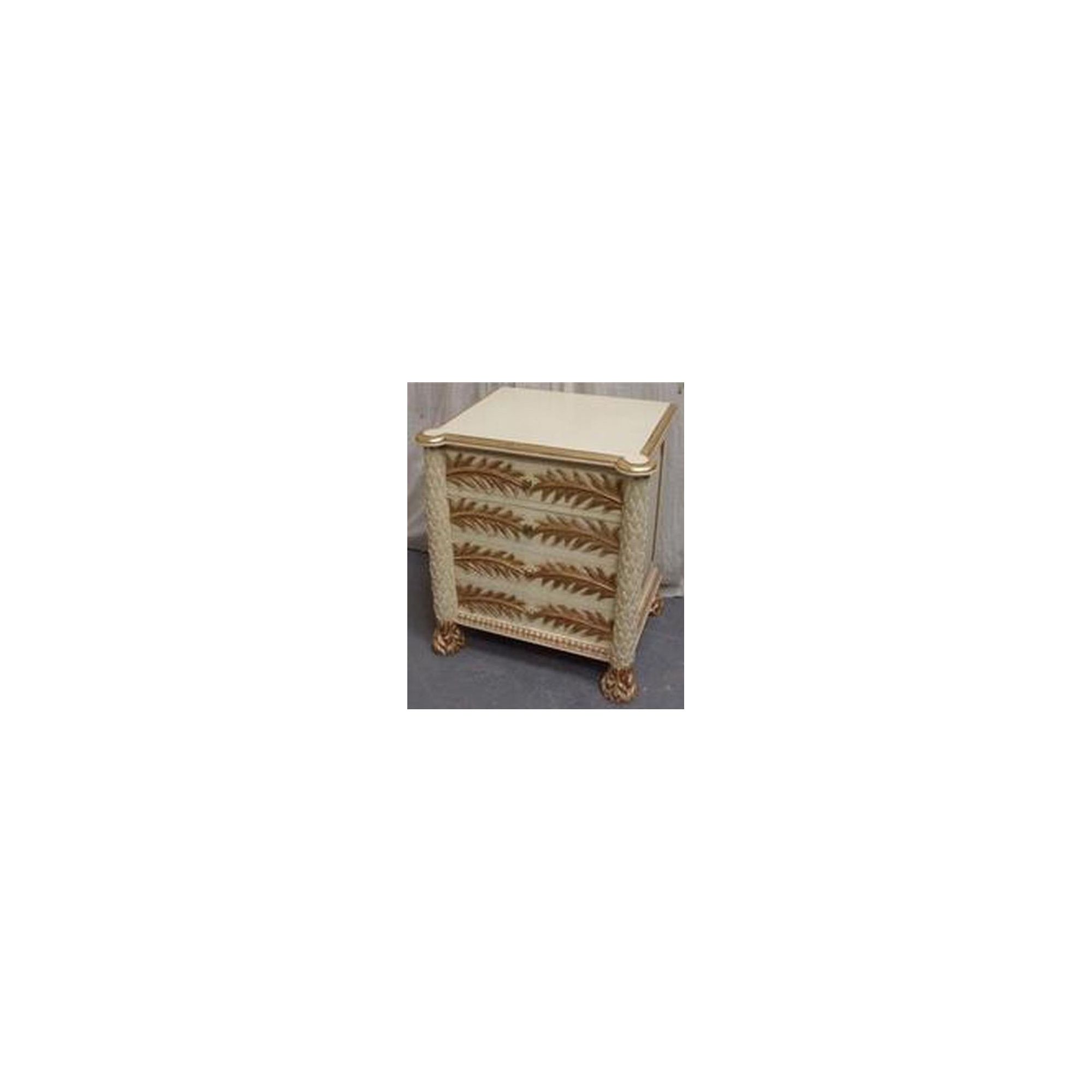 Lock stock and barrel Mahogany 4 Drawer Palm Chest - Antique White at Tesco Direct