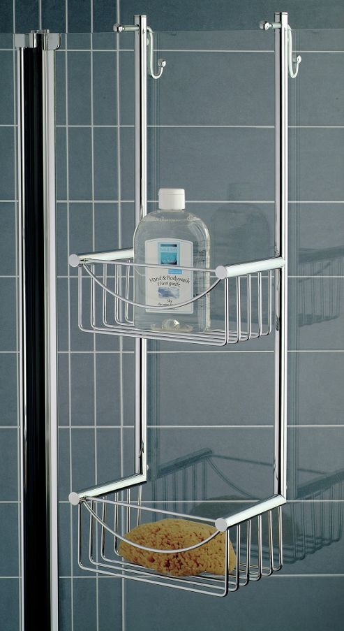 Image of Nicol Padua Shelf In Chrome With 2 Baskets