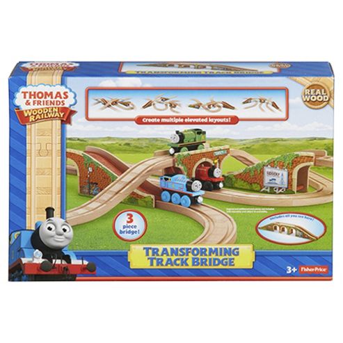 Image of Fisher-price Thomas & Friends Wooden Railway Transforming Track Bridge