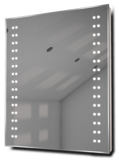 Image of Doubleline Ultra-slim Led Bathroom Illuminated Mirror With Demister & Sensor K13