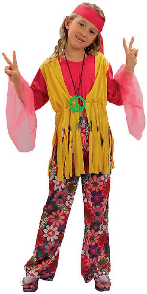 Image of Hippy Girl - Child Costume 8-9 Years