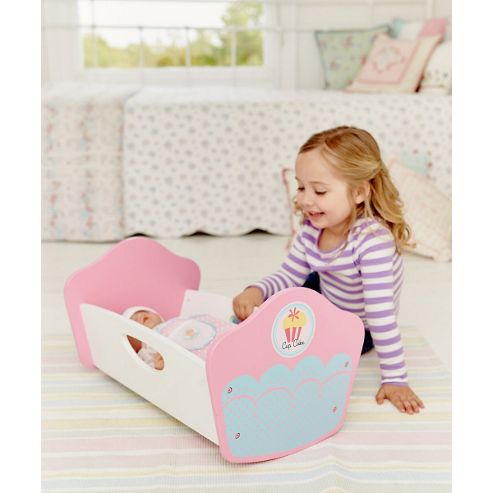 Image of Cup Cake Wooden Doll's Cradle