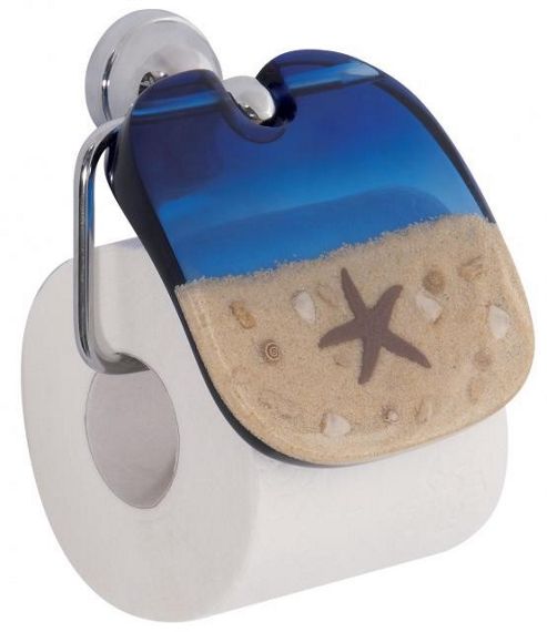 Image of Sanwood Karibik Paper Roll Holder In Transparent And Chrome