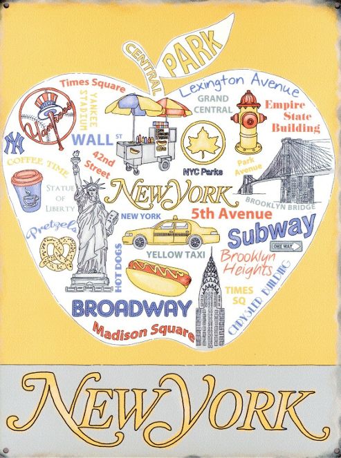 Image of Love New York Tin Sign
