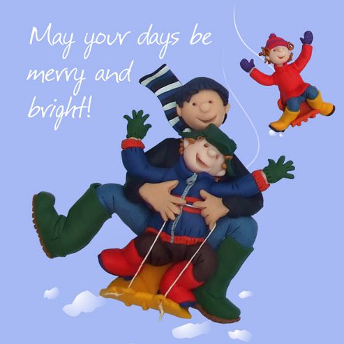 Image of Holy Mackerel Sledging Greetings Card