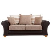 Lima fabric mix sofabed chocolate and mink