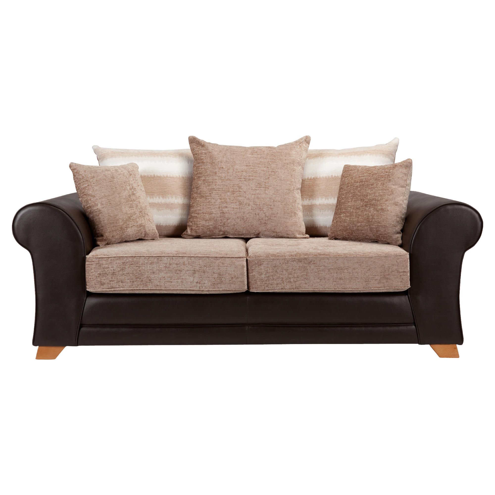 Lima fabric mix sofabed chocolate and mink at Tesco Direct