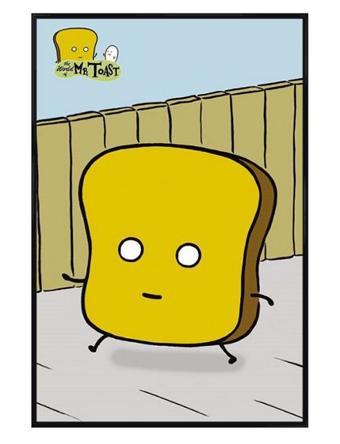 Image of Gloss Black Framed Mr Toast Poster