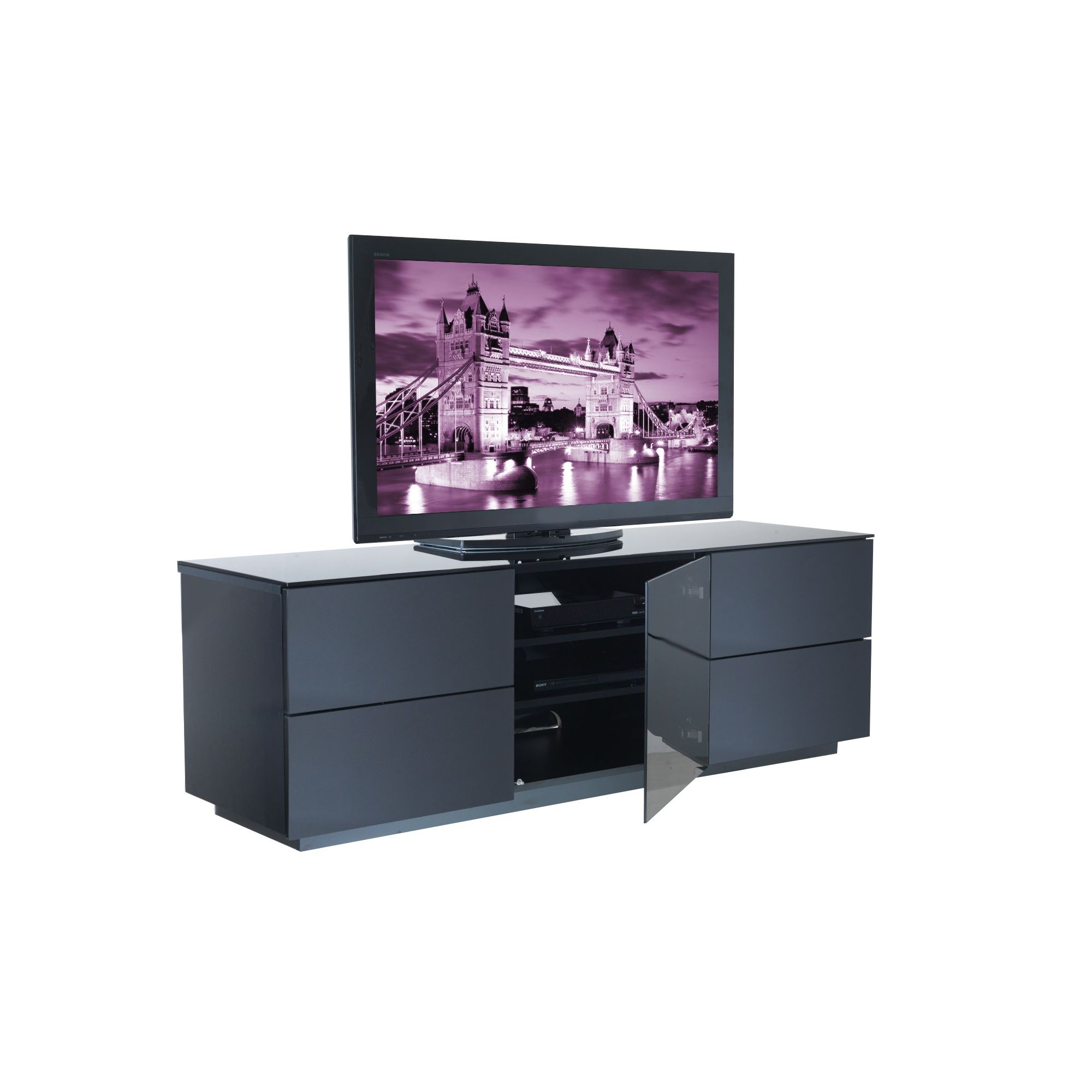 UK-CF City Scape London TV Stand - Black at Tesco Direct
