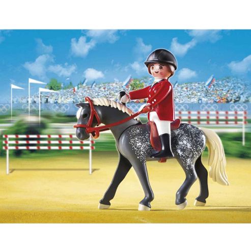 Image of Playmobil Trakehner Horse/equestrienne/stable