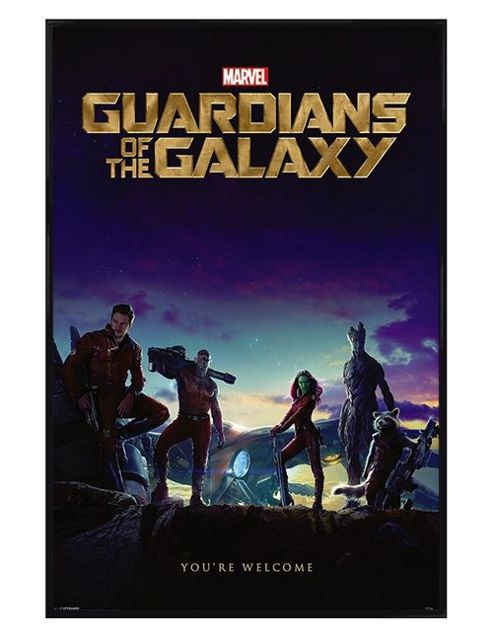 Image of Gloss Black Framed Guardians Of The Galaxy You're Welcome Poster
