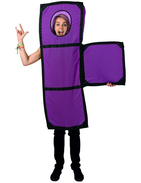 Image of Tetris Purple T - Adult Costume Size: 38-52