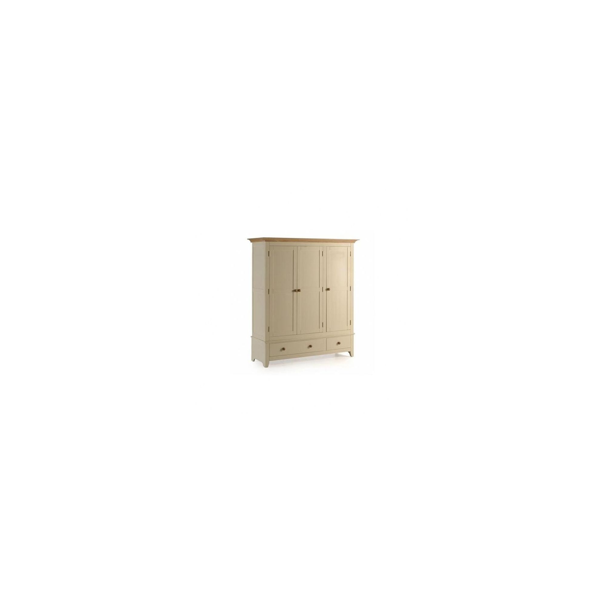 Ametis Camden Painted Pine and Ash Two Drawer Wardrobe in Painted Ivory - 161cm at Tesco Direct