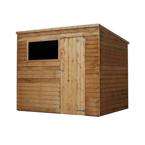 Buy Mercia 8x6 Overlap Pent Shed from our Wooden Sheds range - Tesco