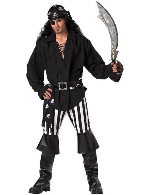 Image of Adult Mens Swashbuckler Pirate Costume Extra Large