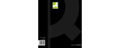 Image of Q-connect Casebound Book A4 Black Ruled Feint Kf03725