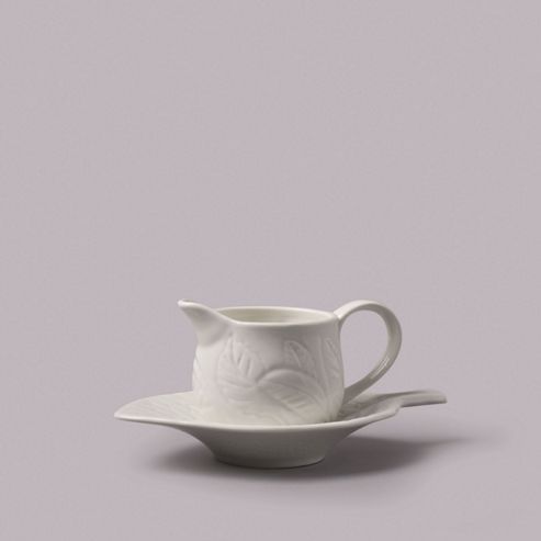 Image of Wm Bartleet & Sons Porcelain Mint Sauce Boat White