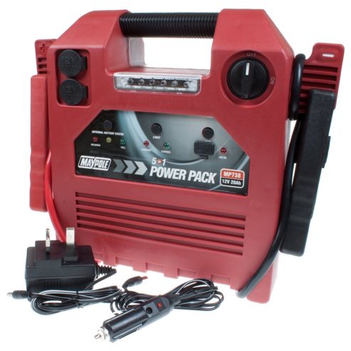 Image of 5 In 1 Power Pack / Jump Start, Usb Power Supply, Compressor And Led Torch