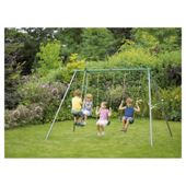 Plum Double Swing Set With Glider
