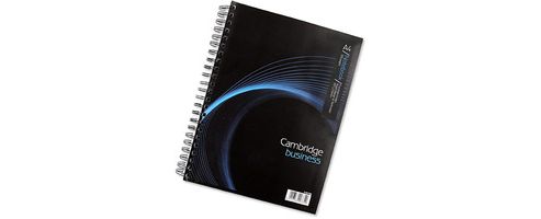 Image of Cambridge Executive Wirebound Notebook A4+ Punched 4-hole Ruled Feint Margin 320pp 100080518