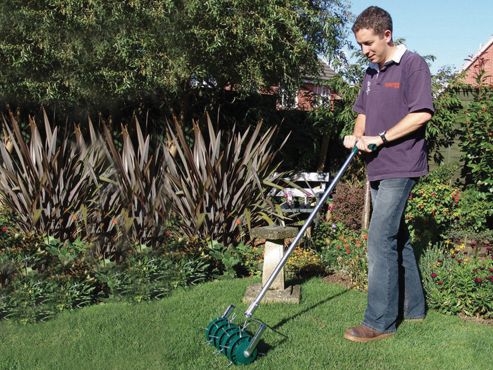 Image of Greenkey Rolling Lawn Aerator 30cm