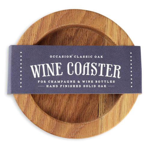 Image of Occasion Classic Oak Wine Bottle Coaster