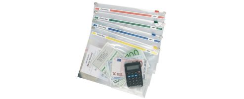 Image of Snopake Zippa Bag 250x180 Assorted Pack Of 25 11448