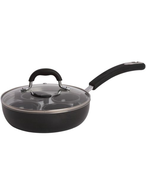 Image of Linea Black Principle 20cm 4 Egg Poacher In Black