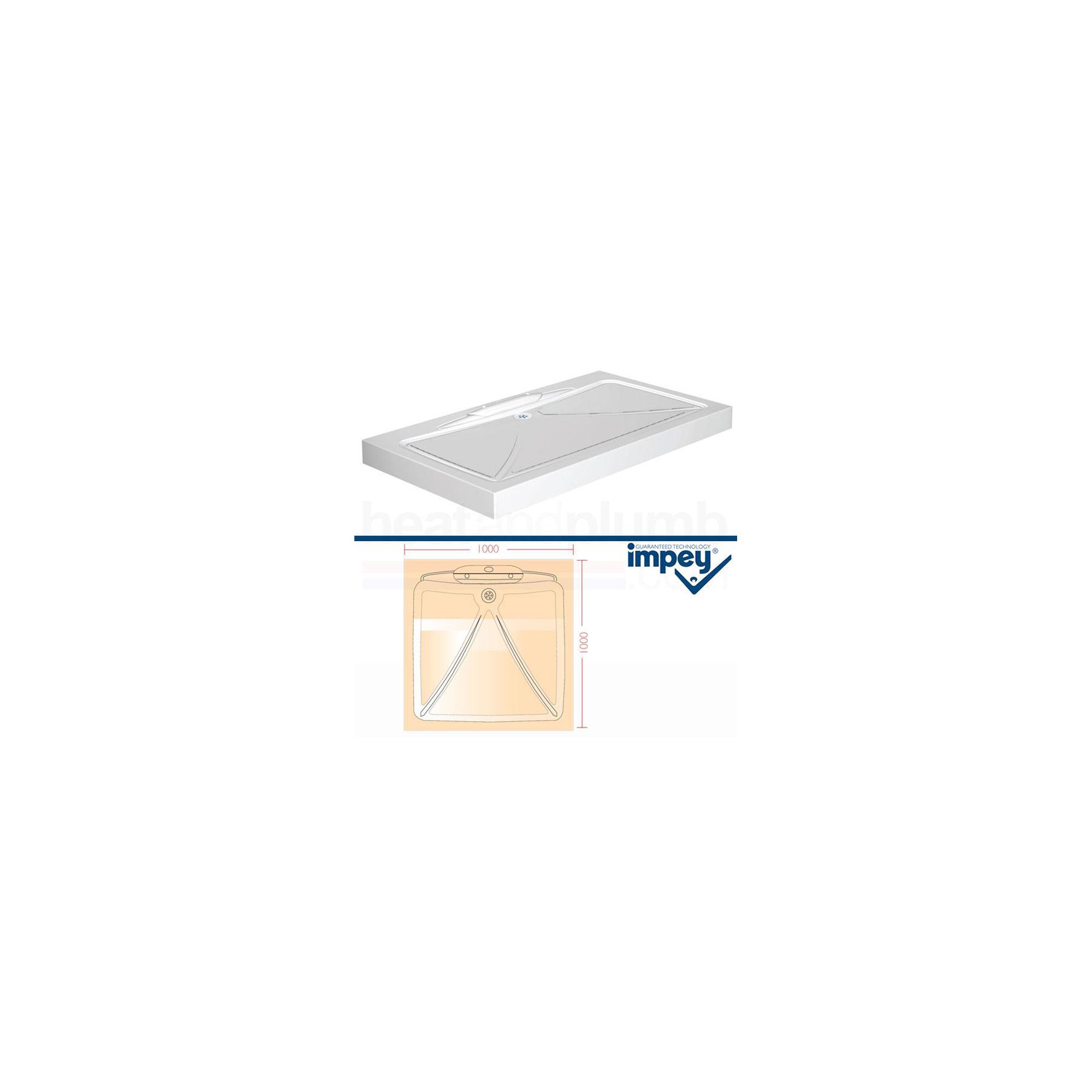 Impey Mendip Shower Tray 1000mm x 1000mm at Tesco Direct