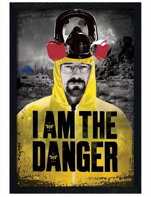 Image of Black Wooden Framed Breaking Bad I Am The Danger Poster