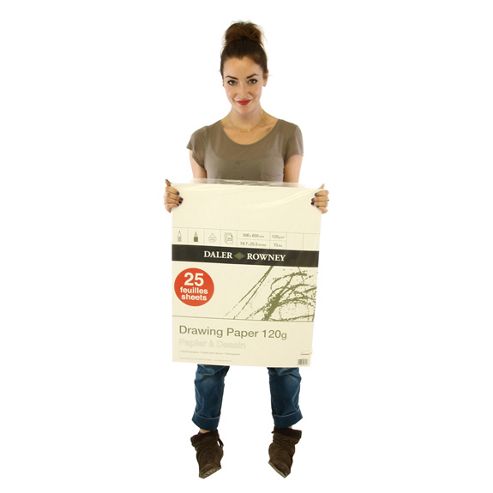 Image of Daler Rowney Drawing Paper Pack 120g - 25 Sheets