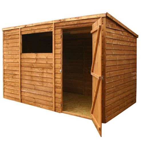 Buy 7ft x 5ft Wooden Overlap Pent Shed 7 x 5 Garden Wooden Shed from 