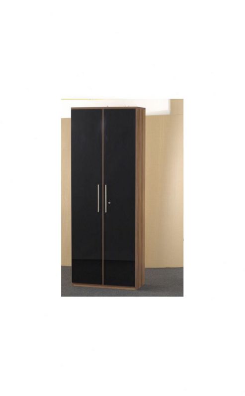Image of Bush Mexico 5 Shelf Wide Bookcase With Optional Door Pack In Black