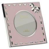 Addison Ross Baby Enamel Photo Frame Pink Ribbon Frame