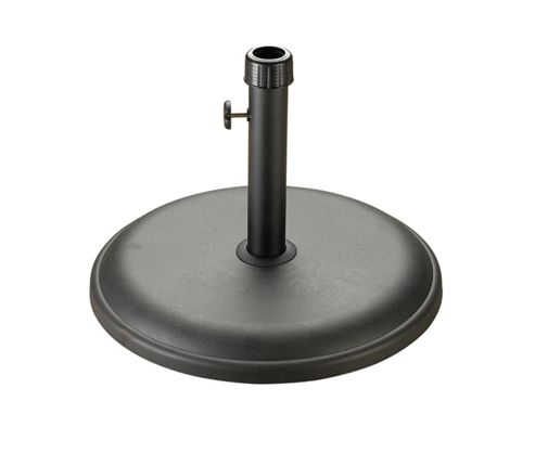 Image of 16kg Black Round Parasol Base - Polycrete - 32 - 42mm Pole 45cm ---- X 5cm