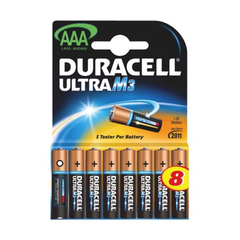 Image of Duracell Ultra Power M3 Alkaline Aaa Batteries 8 Pack
