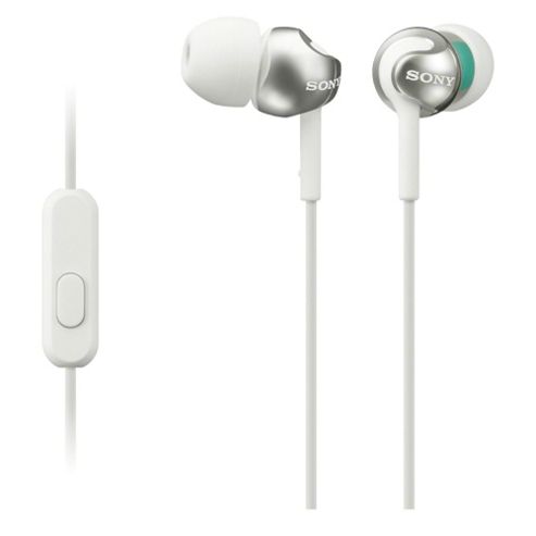 Image of Sony Mdrex110ap Inear Headphones White W/mic
