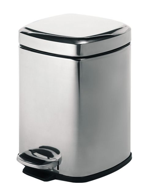 Image of Gedy Pedal Bin Square In Polished