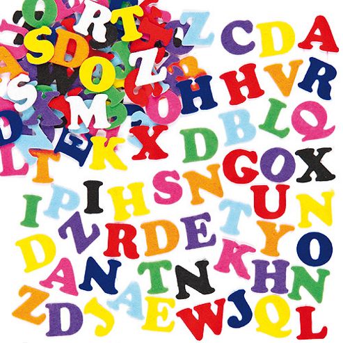 Image of Crafts Self-adhesive Felt Letters (pack Of 550)