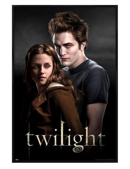 Image of Gloss Black Framed Twilight Bella & Edward Poster