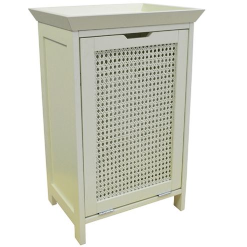 Image of Weave - Floor Standing Laundry Cupboard / Linen Bin - White