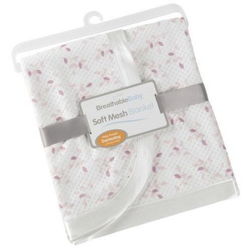 Image of Breathablebaby Cellular Mesh Fashion Blanket In Pink Leaf