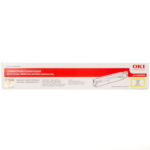 Image of Oki Toner Cartridge For C3300/c3400/c3450/c3600 Desktop Colour Printers (yellow)