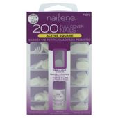 Nailene 200 Artificial Nails - Plain, Active length, Square 71072