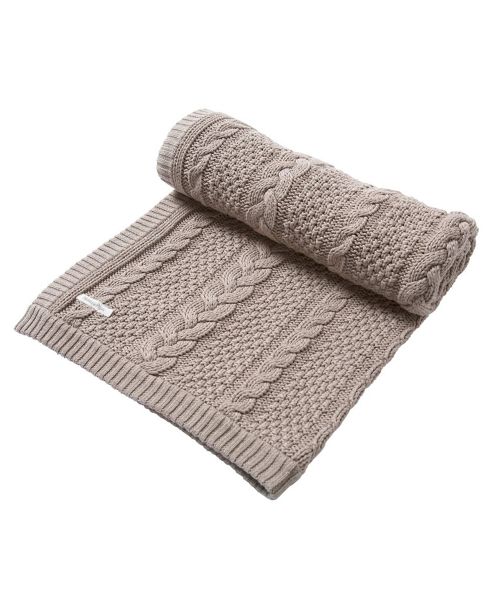 Image of Mamas & Papas - Millie & Boris - Small Knitted Cable Blanket