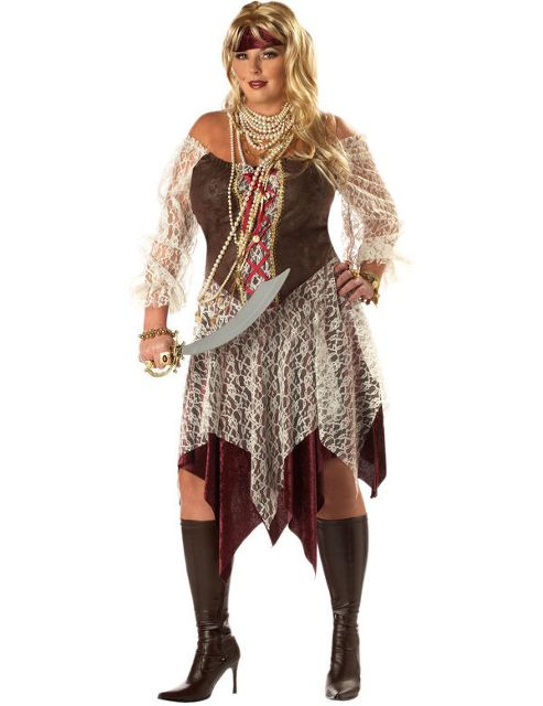 Image of South Seas Siren Pirate Costume (plus Size) Dress 18 To 20