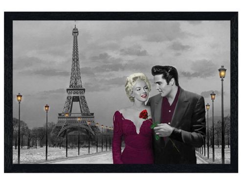 Image of Jadei Black Wooden Framed Paris Sunset Poster