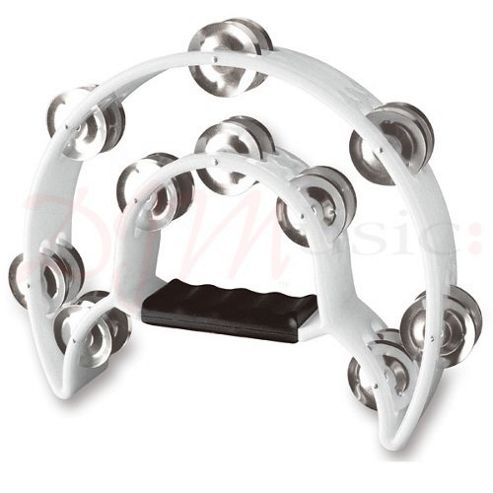 Image of Stagg White Cutaway Plastic Tambourine