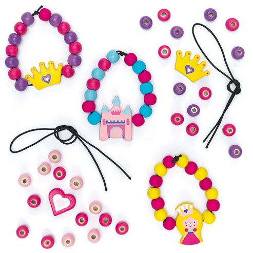 Image of Princess Wooden Bracelet Craft Kits (pack Of 4)